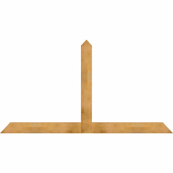 Ekena Millwork Portland Rough Sawn Timber Gable Bracket, Western Red Cedar, 96"W x 52"H x 2"D x 6"F, 13/12 Pitch GBW096X52X0206POR00RWR - main